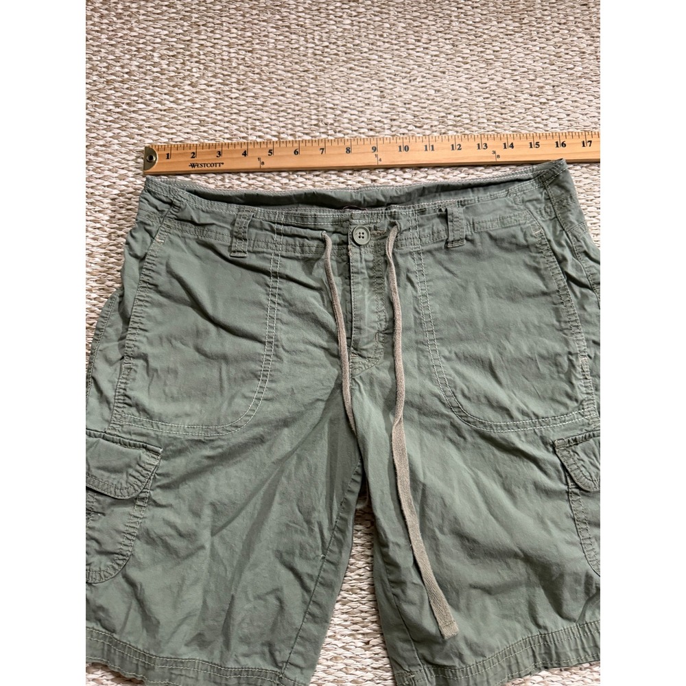 Faded Glory Women Olive Green Cargo Shorts Utility Y2K cropped size 6 - Picture 3 of 6